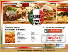 Tablet Screenshot of chronespizza.com